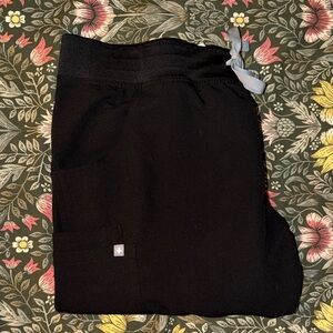 Figs Black Straight Leg Pants
